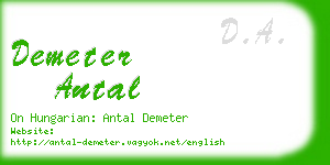 demeter antal business card